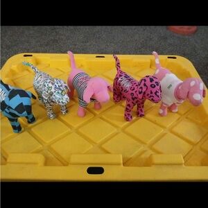 PINK Victoria's Secret Patterned Plush Dog Set
